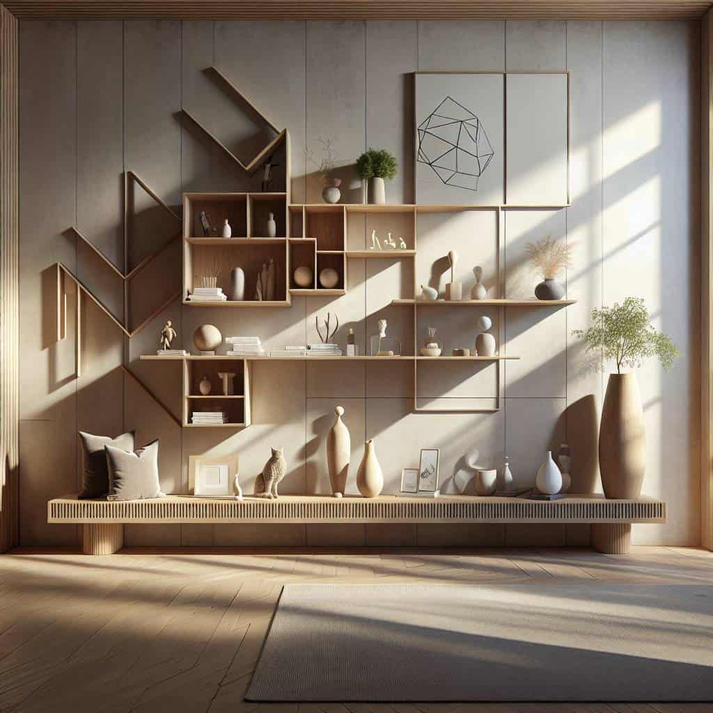 Creative shelving ideas for blank walls.