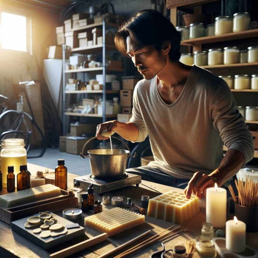 featured a guide to making hand poured scented soy candles