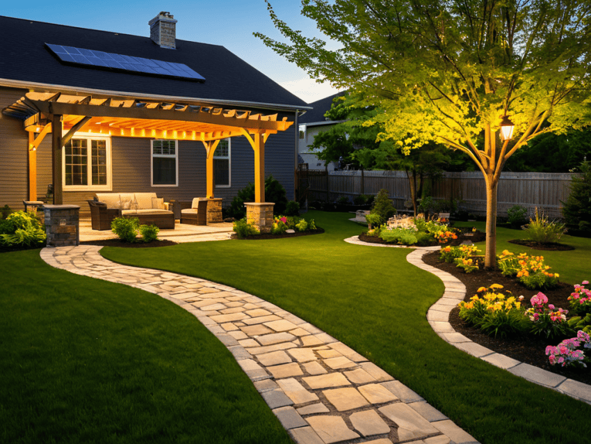 Outdoor lighting improvements at night