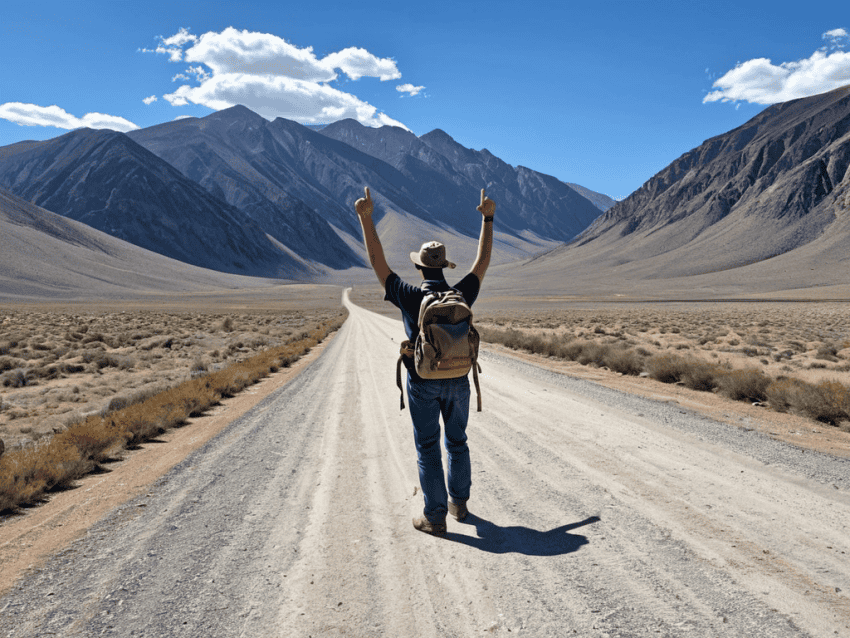 Hitchhiking Patagonia landscape