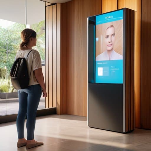 Guest using Bio-metric-only hotel check-ins kiosk