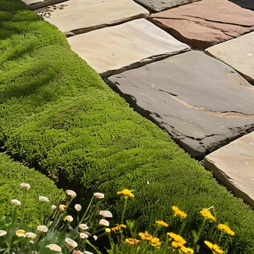 Creating a DIY flagstone path amid nature