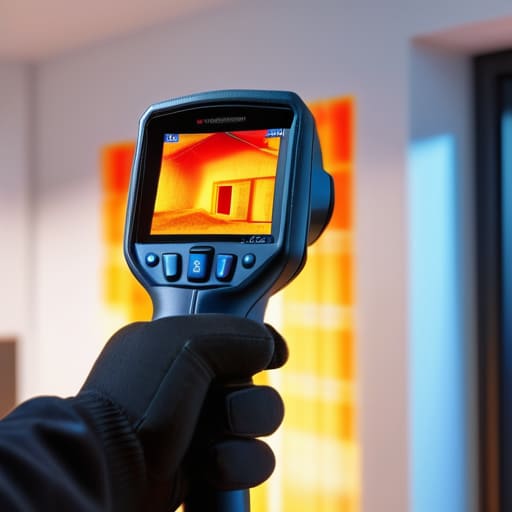 Thermal bridge detection sensors finding heat leaks.