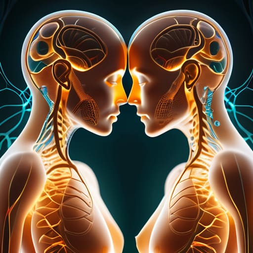 Limbic Co-Regulation Neurobiology science illustration.